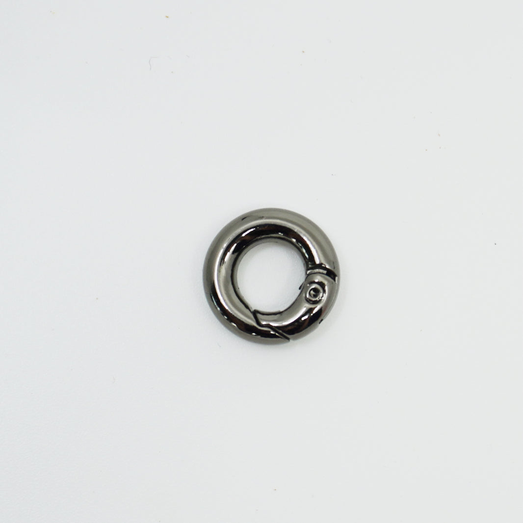 Carabiner rings - gun metal