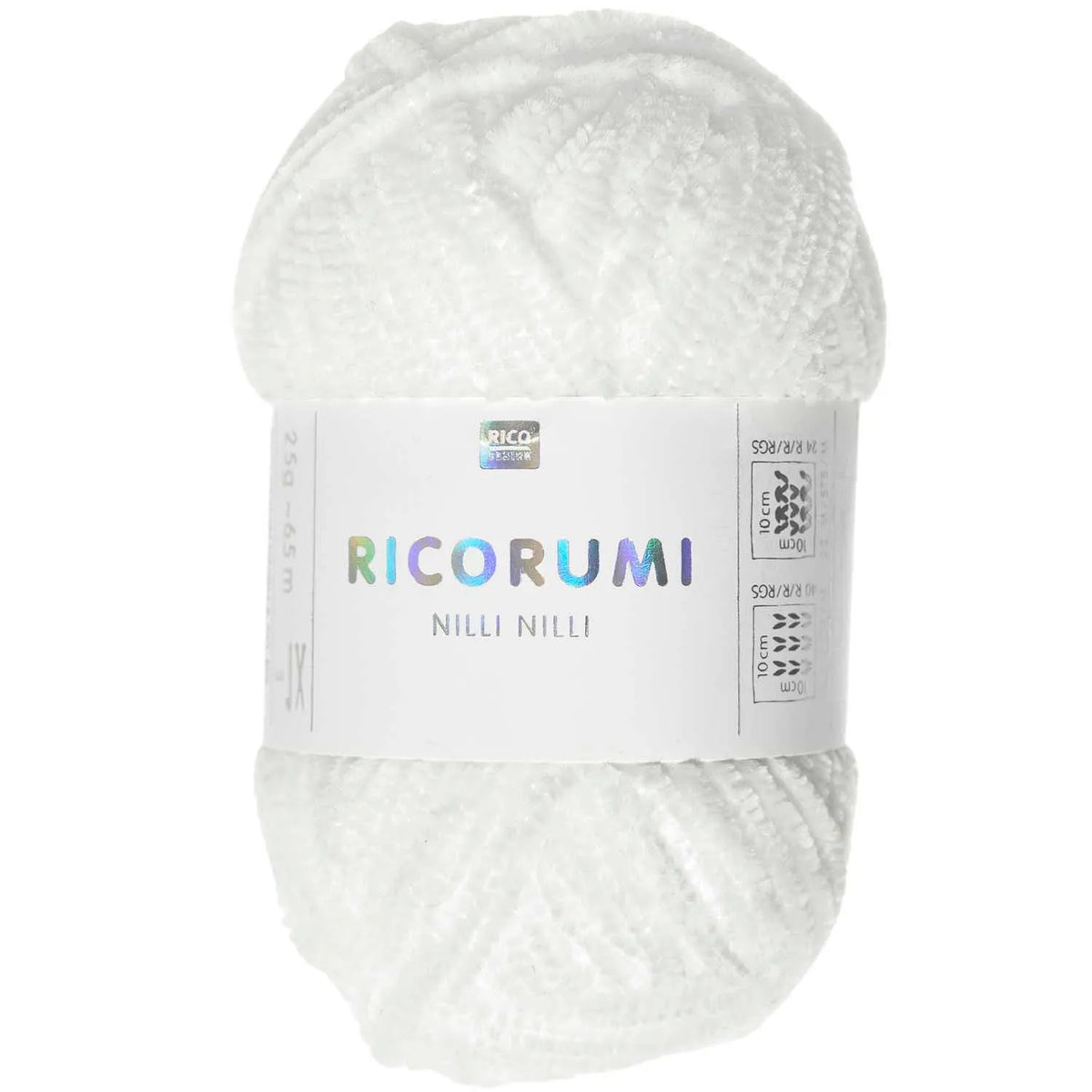 Ricorumi Chenille-Garn in weiss, 25g-Knäuel von Rico Design