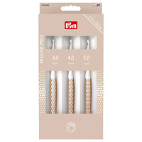 Prym ergonomic crochet hook set, 3mm to 5mm