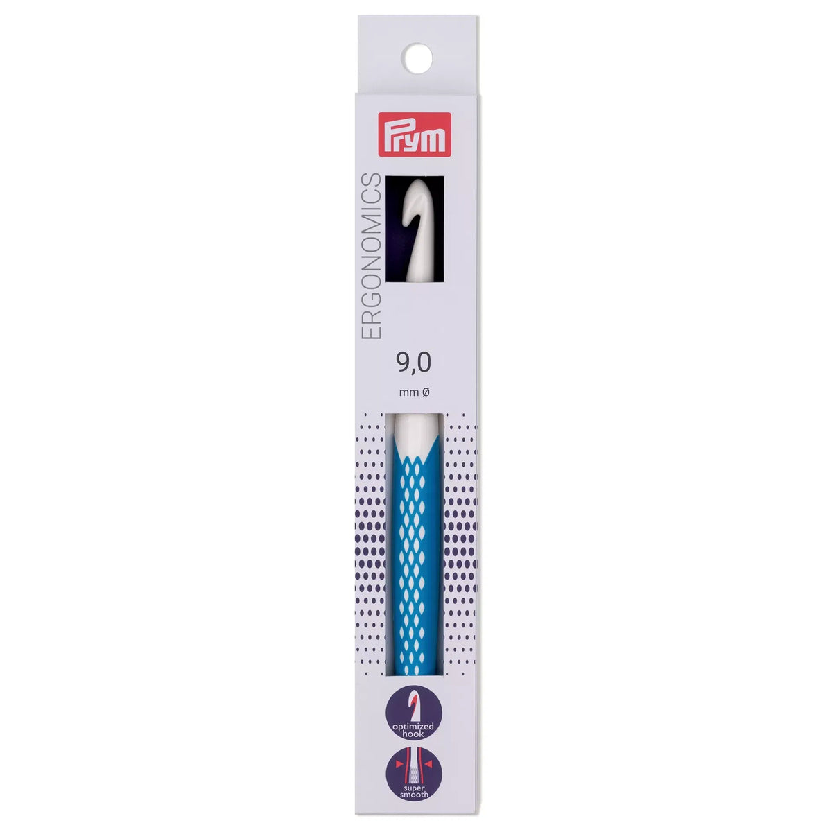 Prym ergonomic wool crochet hook, 9mm and 18cm long
