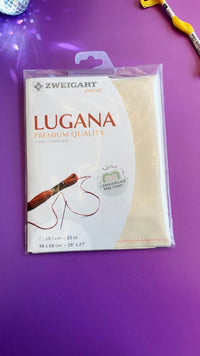 Zweigart Lugana cross-stitch fabric in natural, 3835/252