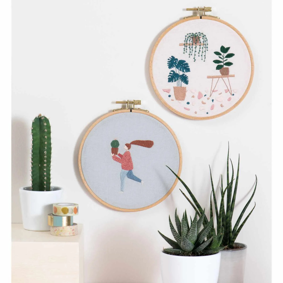Rico Stickset mit Botanical-Motiv, Detailansicht