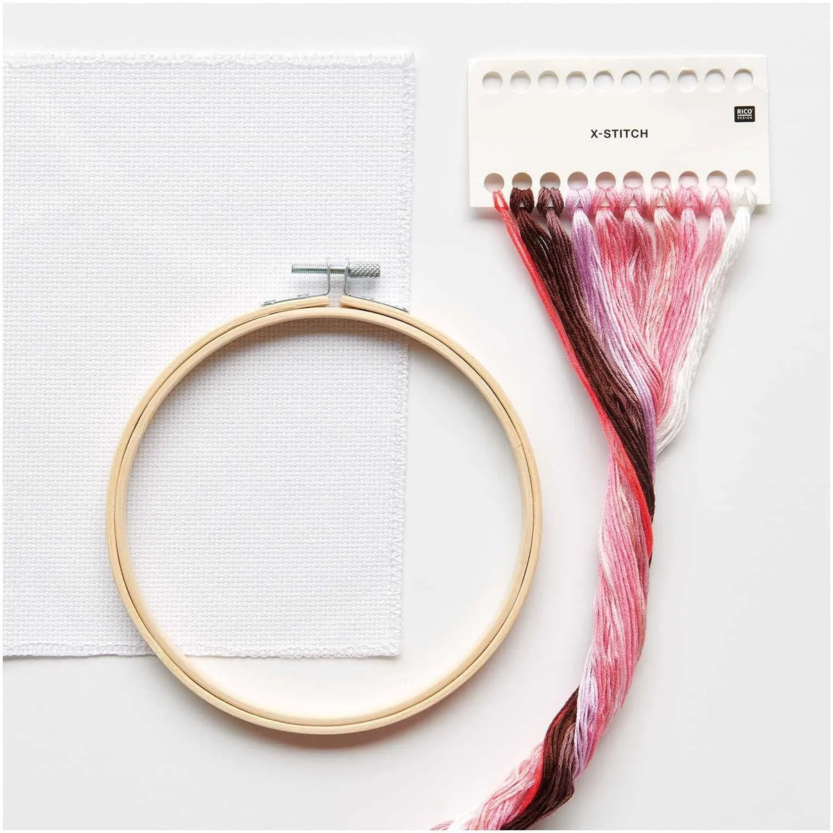 Cross-stitch embroidery kit 'Cherry Branch', 15cm by Rico Design