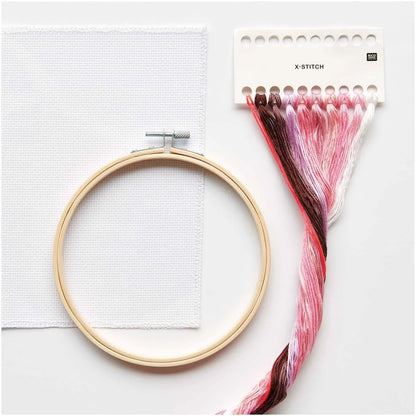 Cross-stitch embroidery kit 'Cherry Branch', 15cm by Rico Design