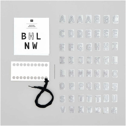 Traced embroidery kit 'Letters' by Rico Design
