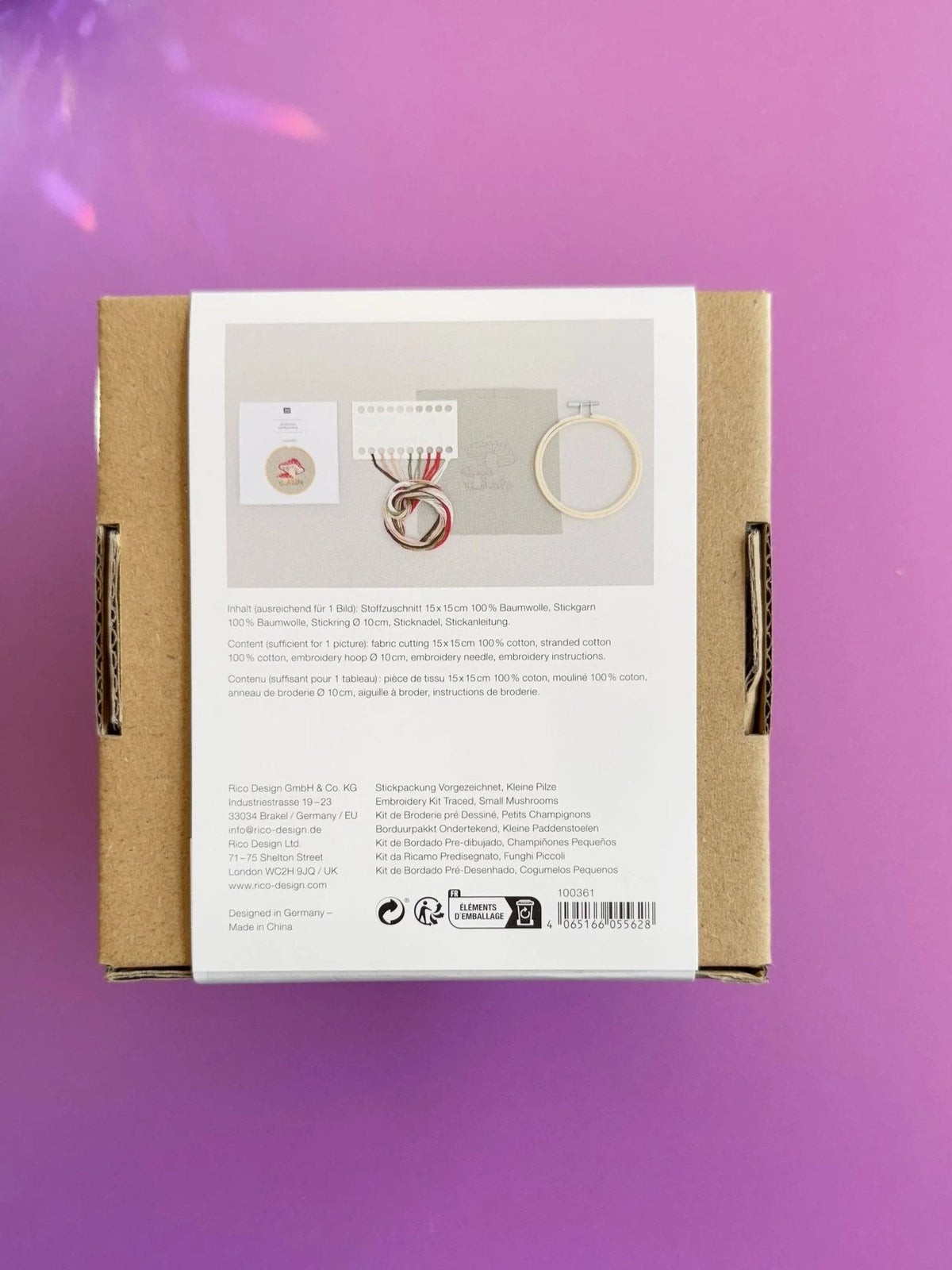 Vorgezeichnetes Stickset 'small Mushroom' von Rico Design