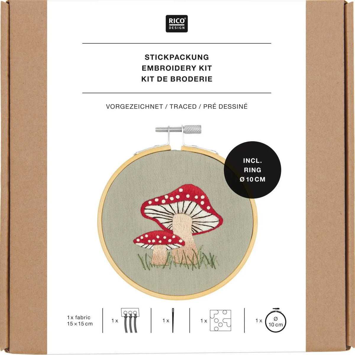 Vorgezeichnetes Stickset 'small Mushroom' von Rico Design