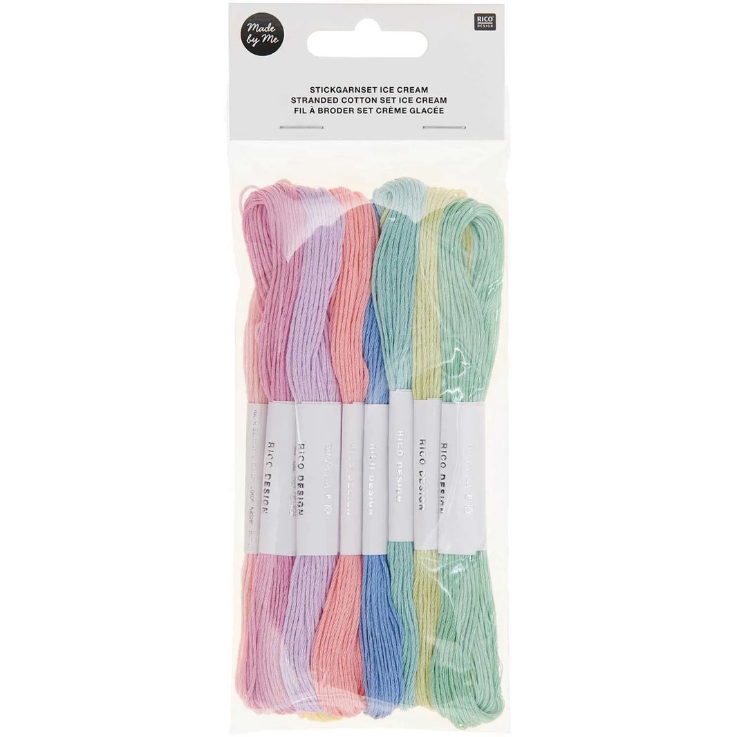 Embroidery thread set in ice cream, 10 skeins by Rico Design