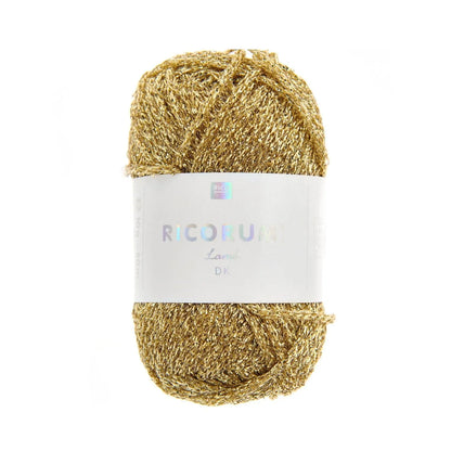 Ricorumi Lamé glitter yarn in gold, 10g by Rico Design