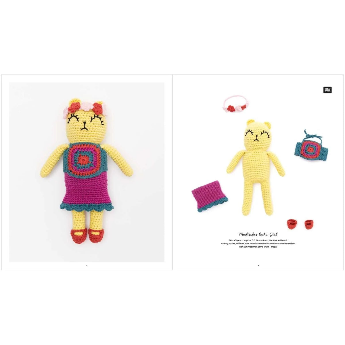 Ricorumi crochet book 'Dress me' in German by Rico Design