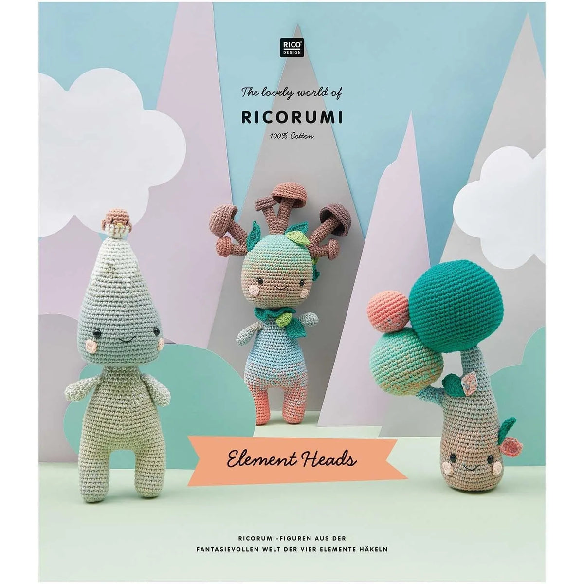Ricorumi crochet book 'Four Elements' in German by Rico Design