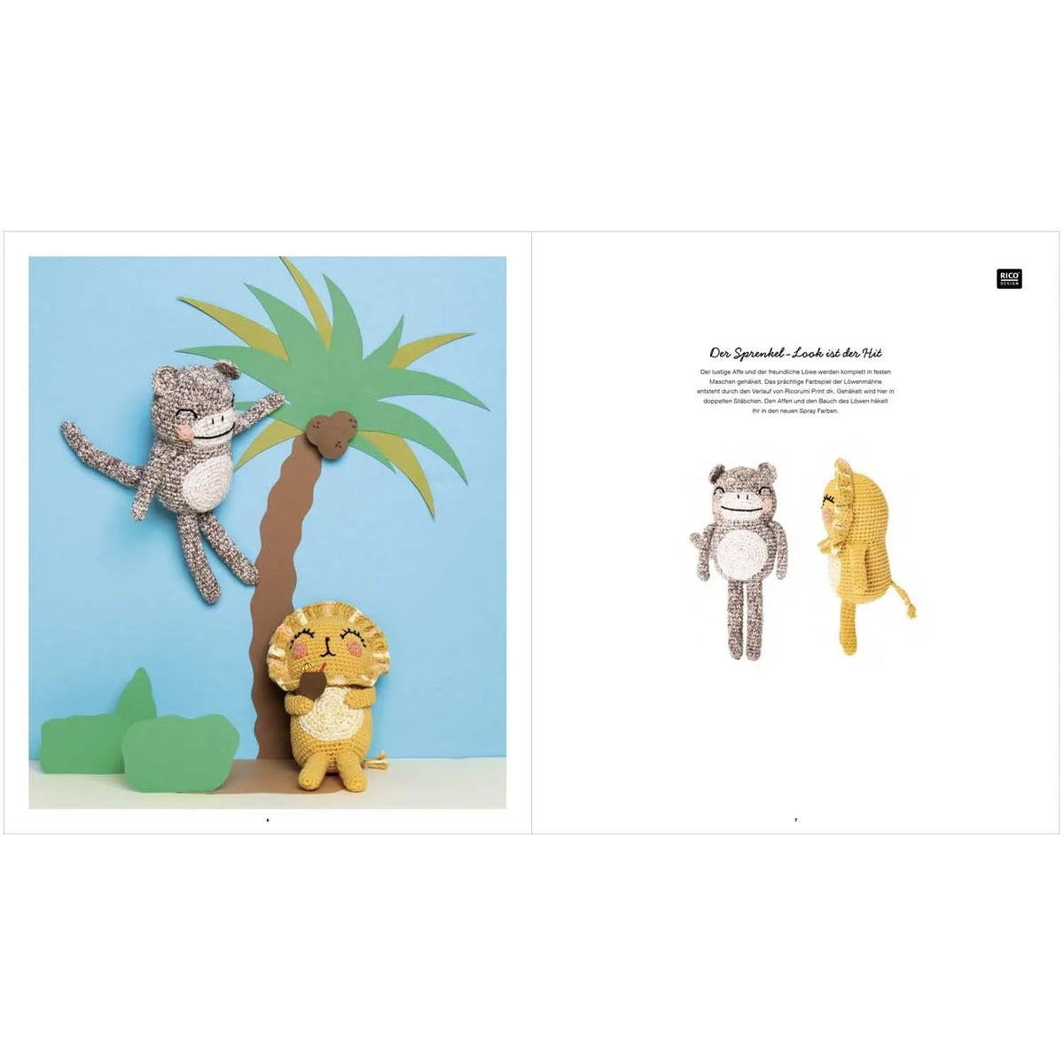Ricorumi crochet book 'Wild Wild Animals' in German by Rico Design