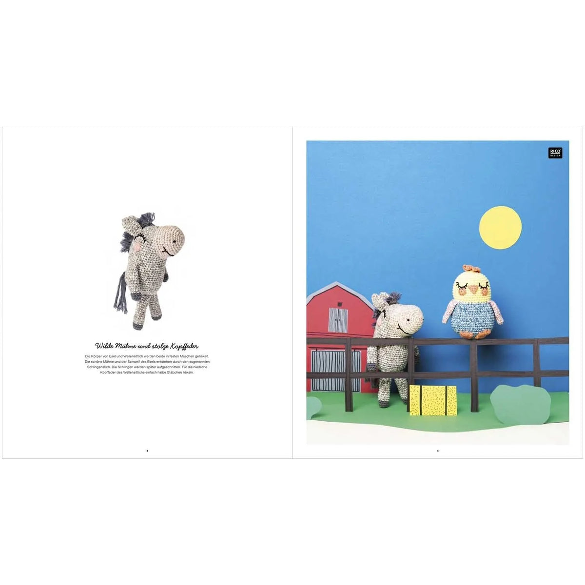 Ricorumi crochet book 'Wild Wild Animals' in German by Rico Design