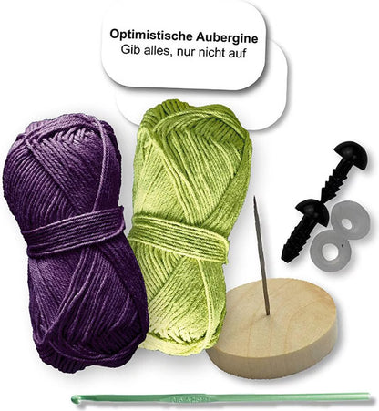 Emotional Support Veggies aubergine plushie styled photo
