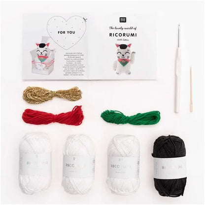 Ricorumi crochet kit for a lucky cat by Rico Design