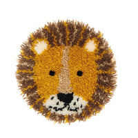 Rico latch hook rug kit with a lion design
