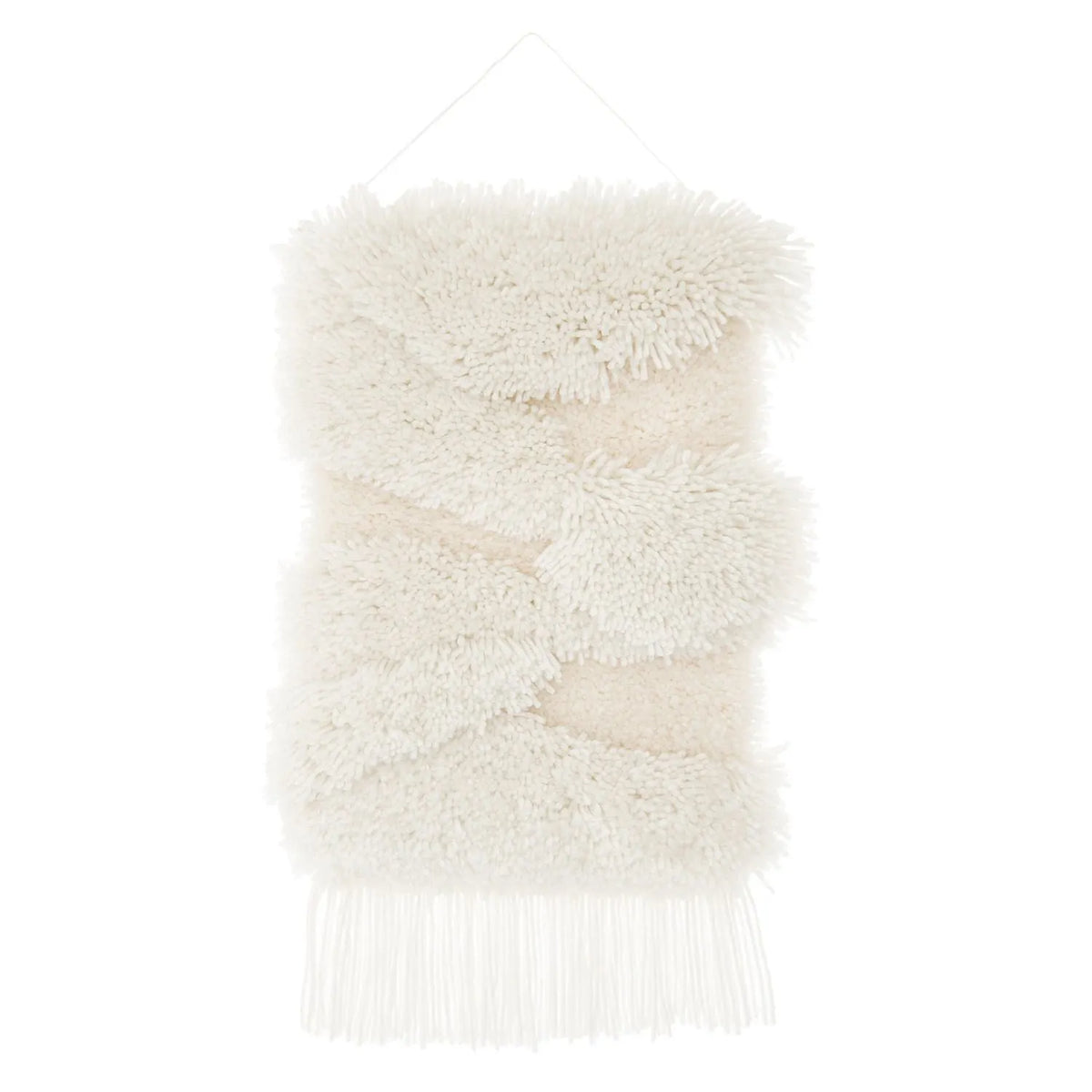 Latch hook rug kit with white landscape design by Rico Design