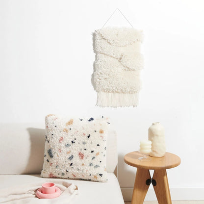 Latch hook rug kit with white landscape design by Rico Design