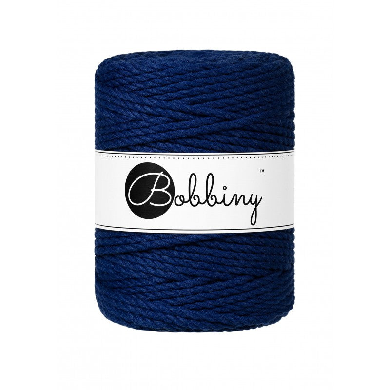 Bobbiny 3-fach Makramee-Schnur, 5mm und 100m, in Ink Blue