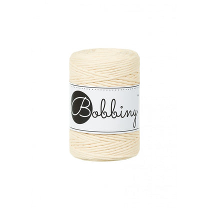 Bobbiny Makramee-Baumwollkordel, 1,5mm und 100m, in Butter Yellow