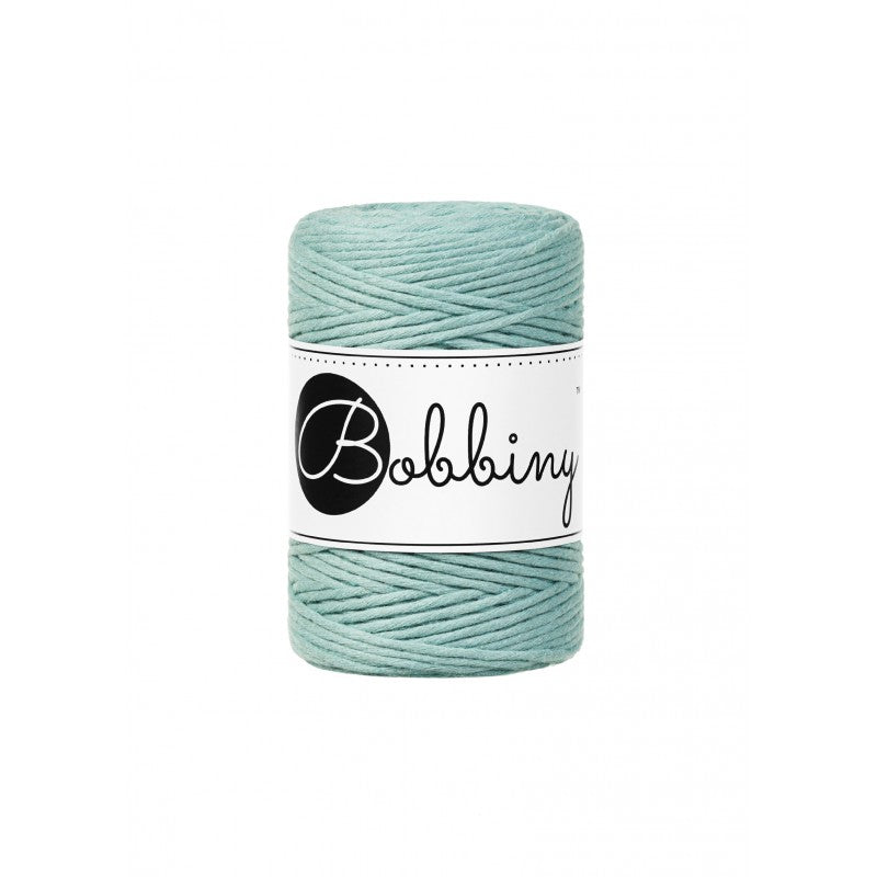 Bobbiny Makramee-Baumwollkordel, 1,5mm und 100m, in Duck Egg Blue