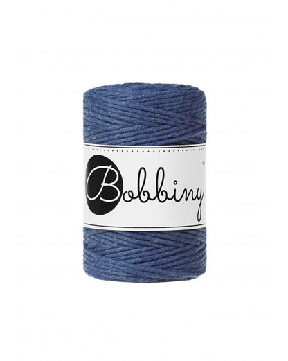 Bobbiny Makramee-Baumwollkordel, 1,5mm und 100m, in Jeans