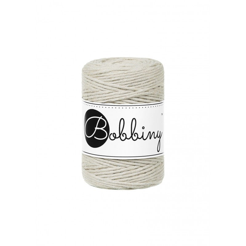Bobbiny Makramee-Baumwollkordel, 1,5mm und 100m, in Pale Olive