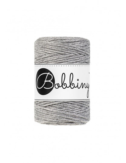Bobbiny Makramee-Baumwollkordel, 1,5mm und 100m, in Silver