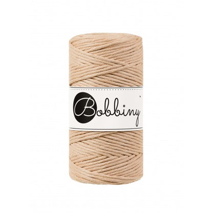 Bobbiny Makramee-Baumwollkordel, 3mm und 100m, in Biscuit