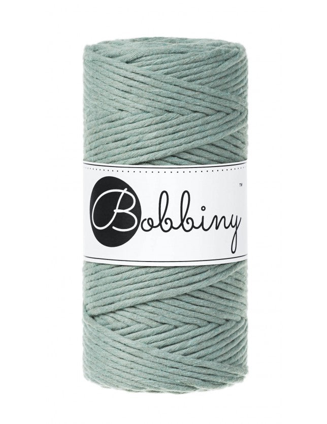 Bobbiny Makramee-Baumwollkordel, 3mm und 100m, in Laurel