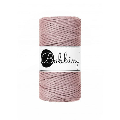 Bobbiny Makramee-Baumwollkordel, 3mm und 100m, in Mauve