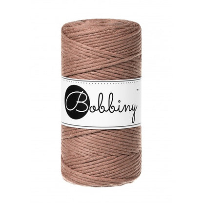 Bobbiny Makramee-Baumwollkordel, 3mm und 100m, in Mocha Mousse