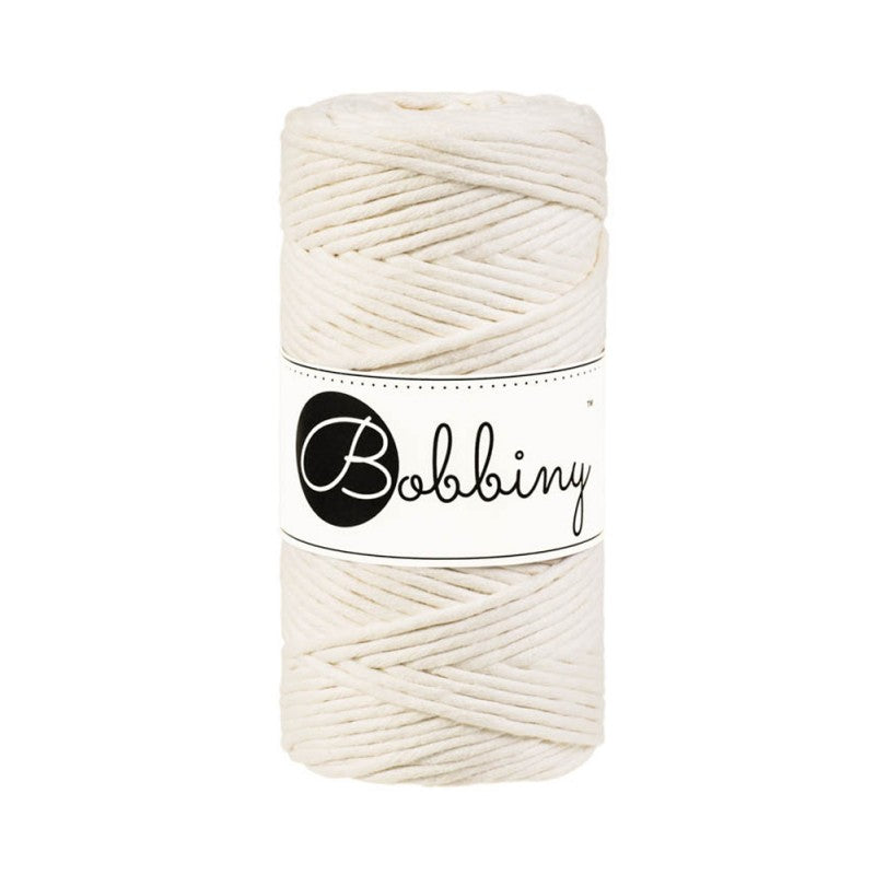 Bobbiny Makramee-Baumwollkordel, 3mm und 100m, in Natural