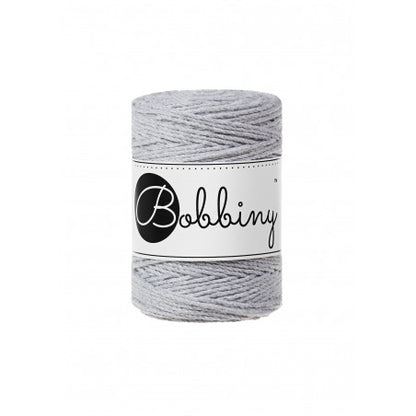 Bobbiny Makramee-Schnur, 1,5mm und 100m, in Light Grey