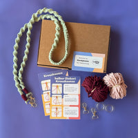 Craftinglove macrame phone chain set in braided cord