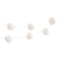 White pom-pom garland, 2 x 180cm by Rico Design