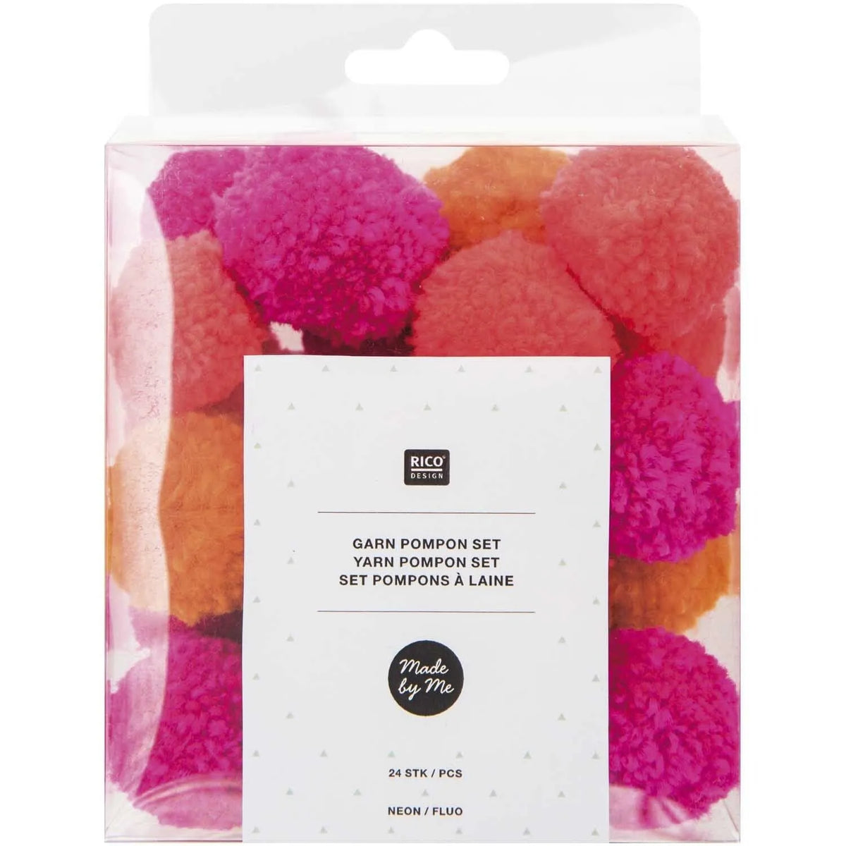 Ready-made neon pompoms, 24 pieces by Rico Design