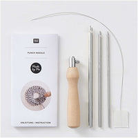 Rico wooden punch needle set with three needle sizes