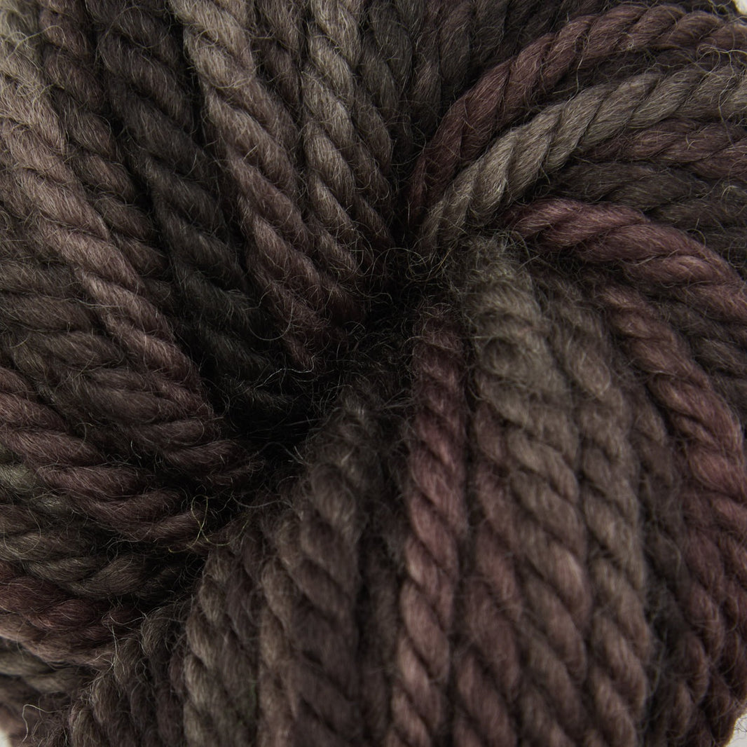 Variegated punch needle rug yarn skein in Black Rhino, 110g