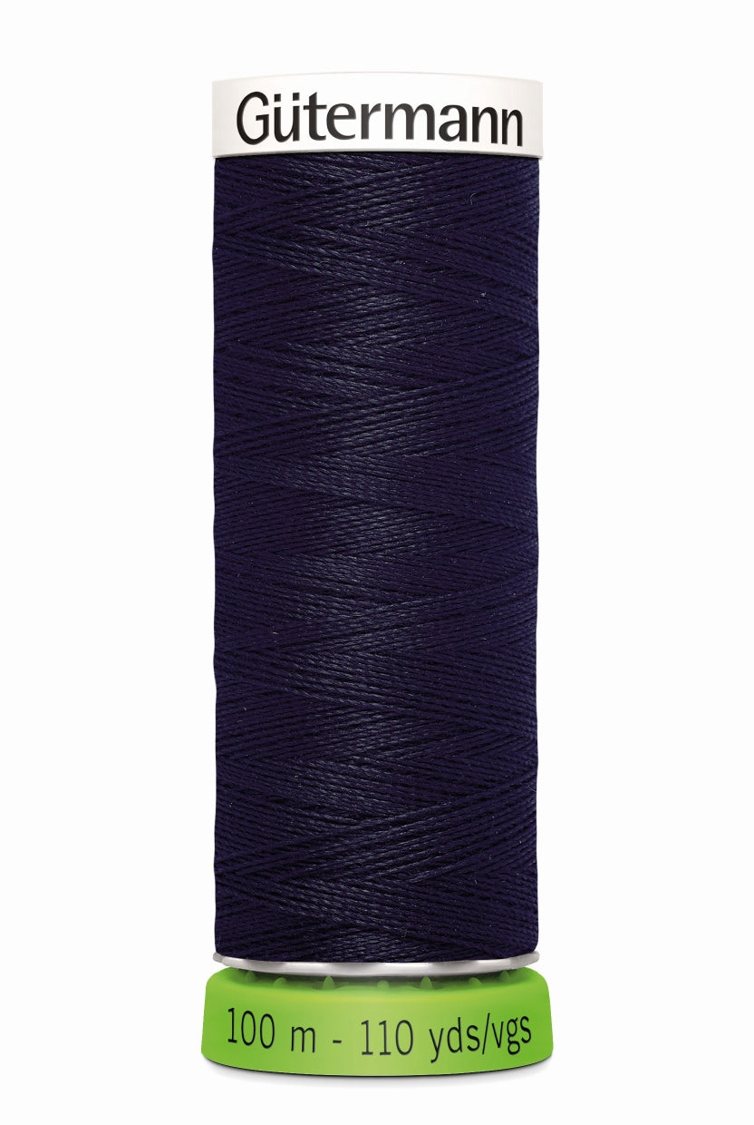 Gütermann rPET sewing thread spool in blue, 100m