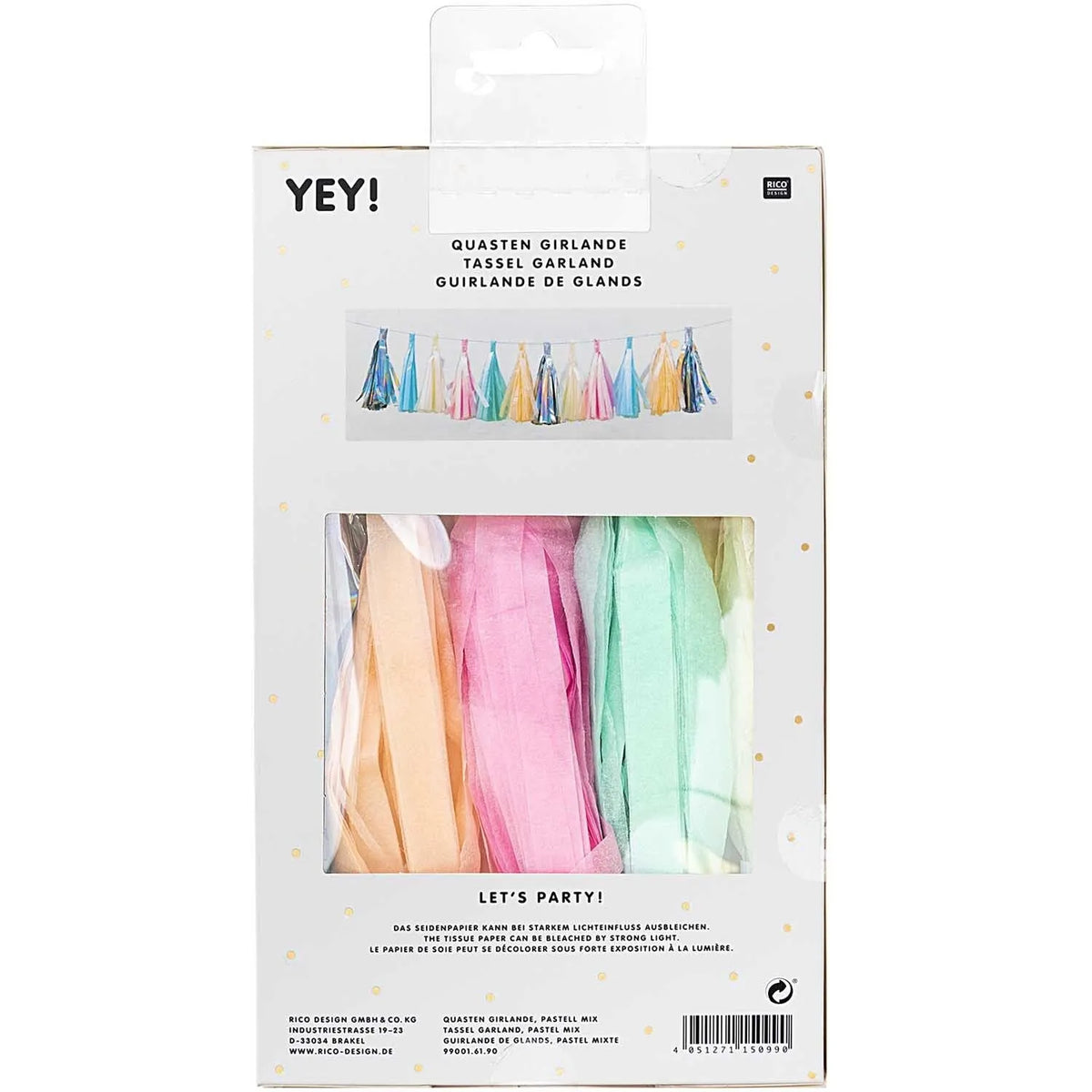 Pastel tassel garland, 2m by Rico Design