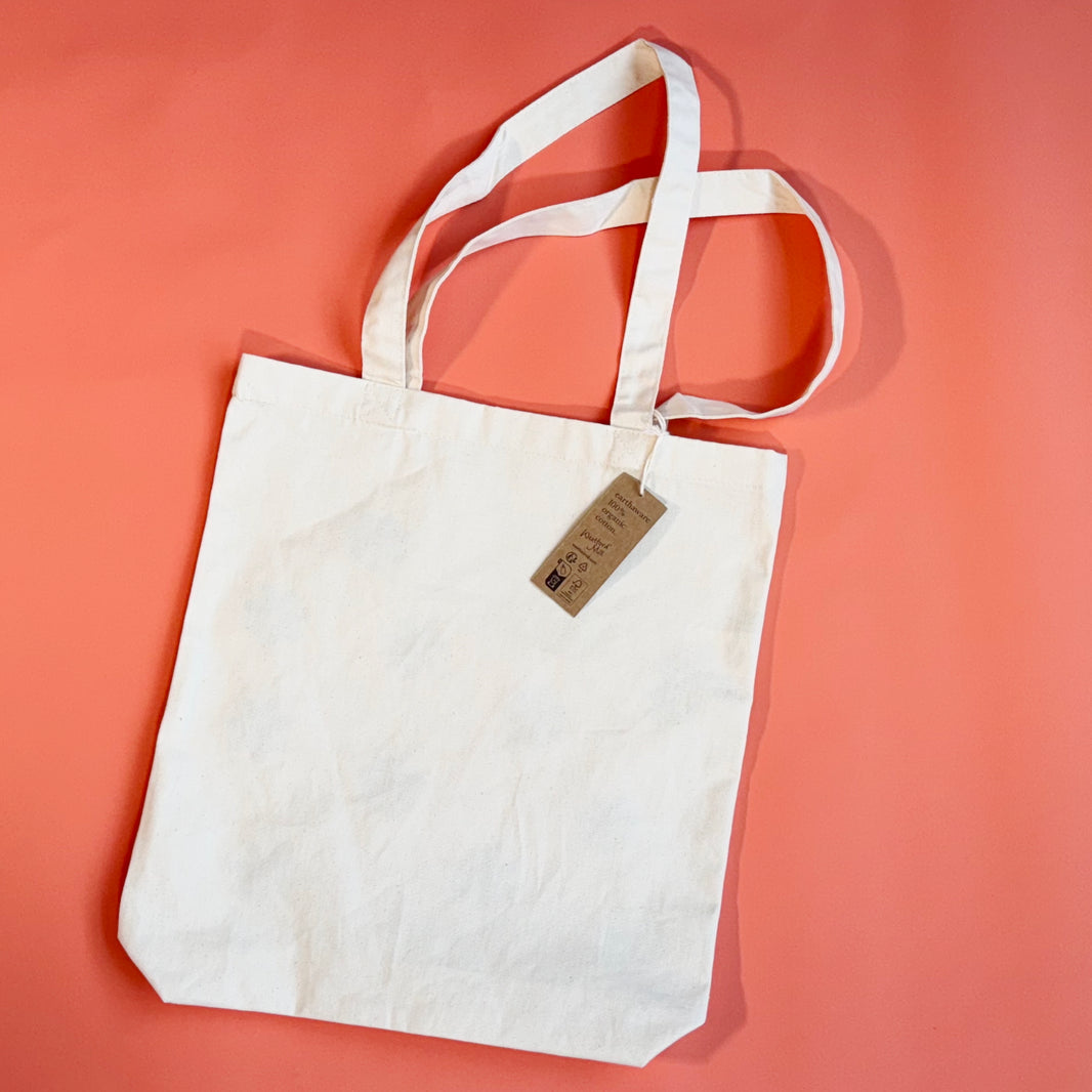Tote Bag aus Bio-Baumwolle mit genähtem Boden, Vorderansicht