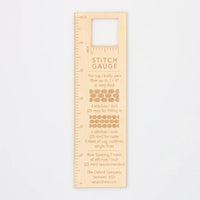 Wooden stitch gauge for punch needling by Oxford Company
