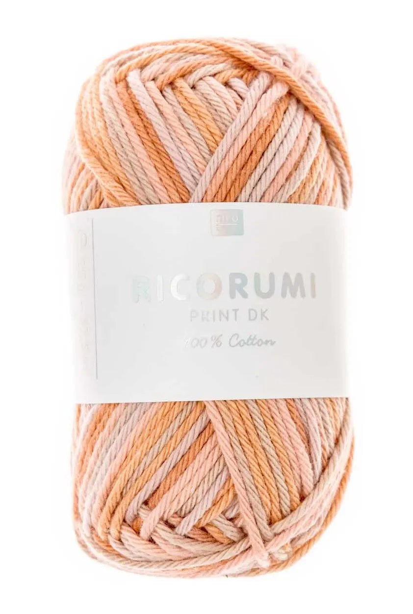 Ricorumi cotton yarn in salmon mix, 25g by Rico Design