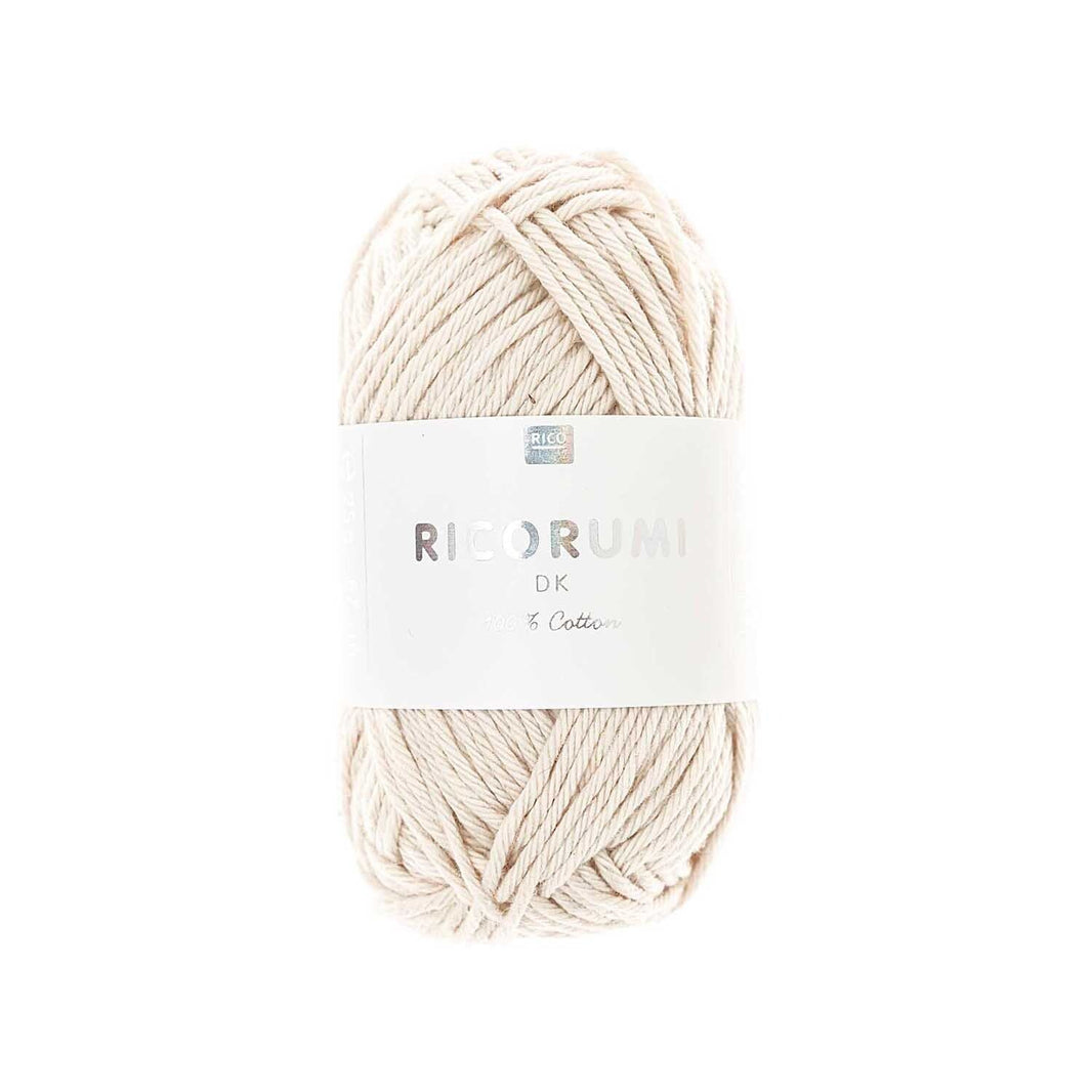 Ricorumi DK Baumwollgarn-Knäuel in zartem Pastellton