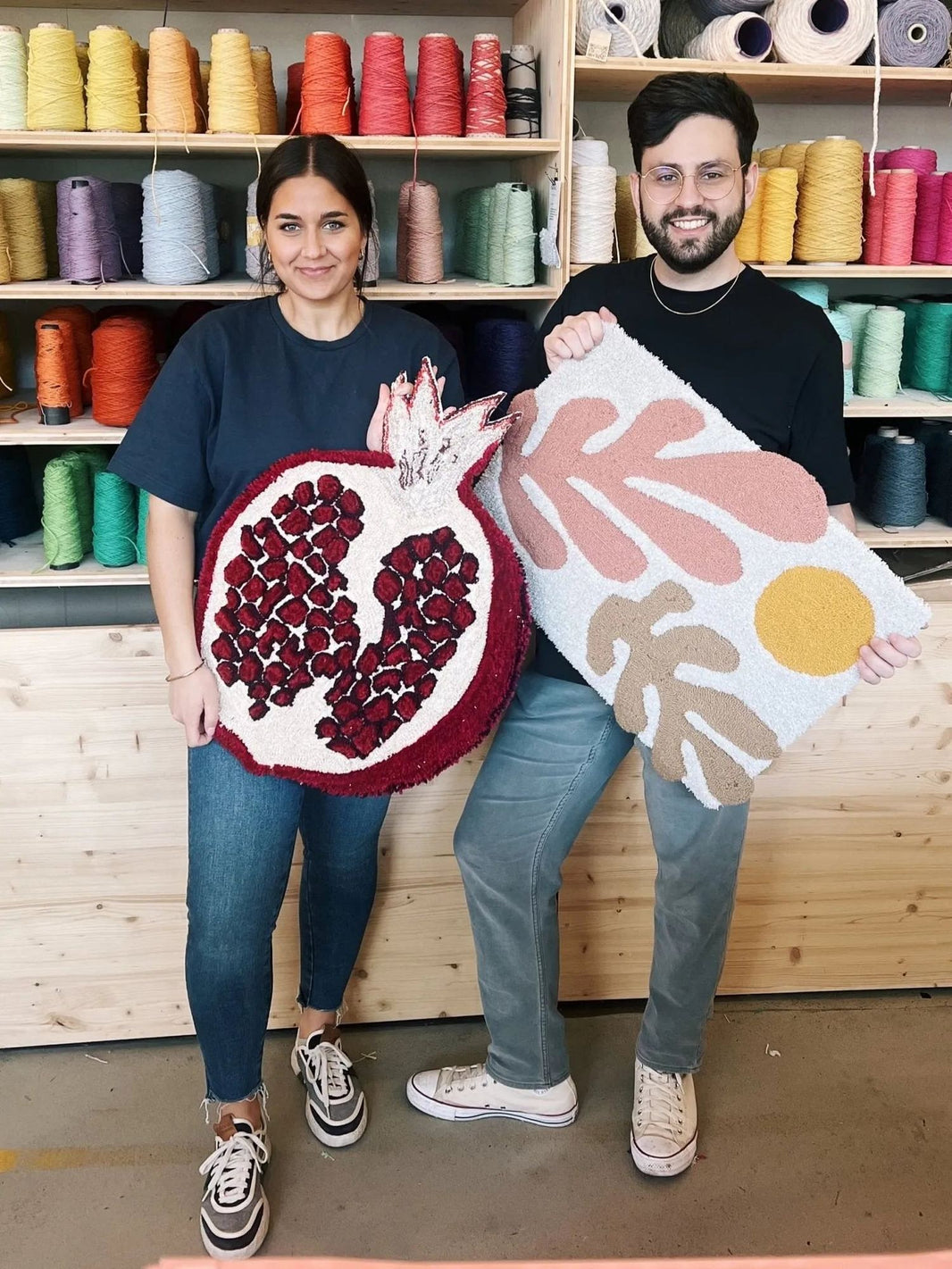 Tuftingworkshop im Tuftinglove-Atelier, Teilnehmende